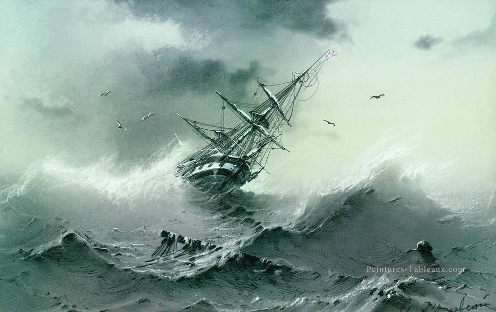 Ivan Aivazovsky naufrage Vagues de l’océan Peintures à l'huile